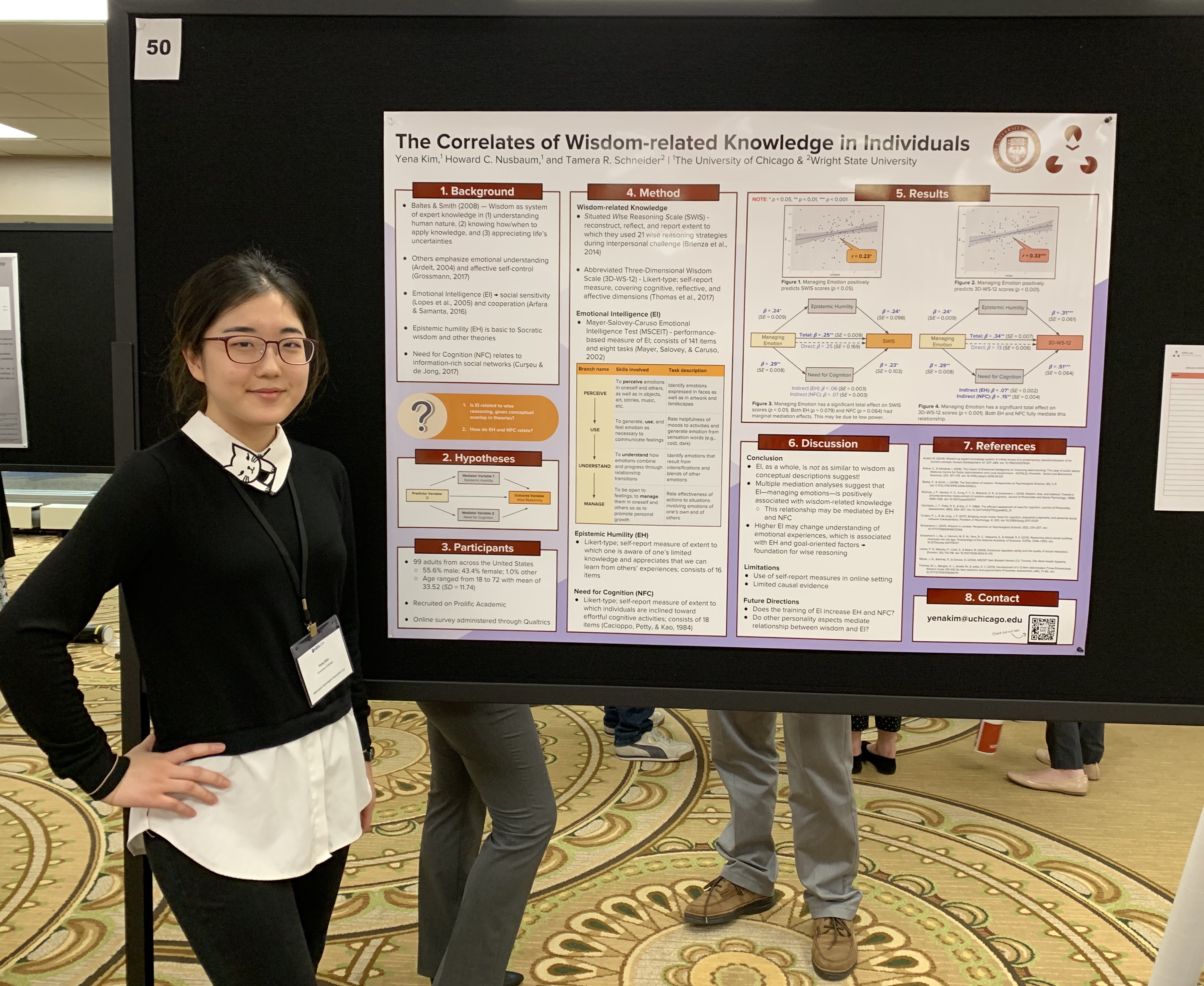 Yena is standing in front of her MPA Conference poster